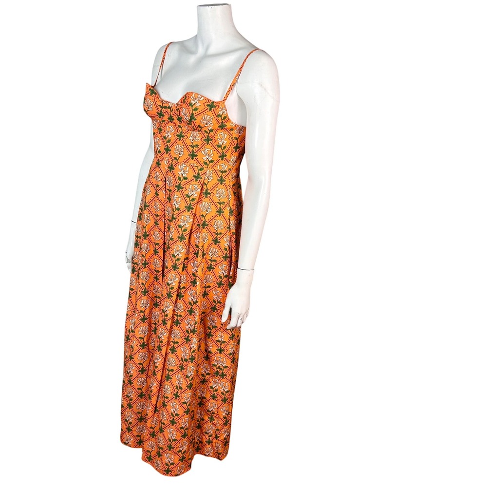 Agua by Agua Bendita Orange Floral Midi Dress - Picture 8 of 14